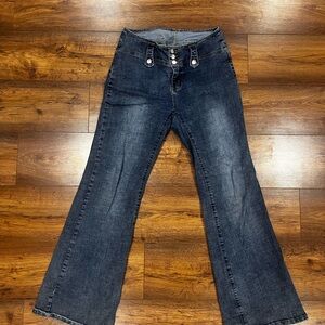 Y2K Flared Women's Dark Blue Jeans